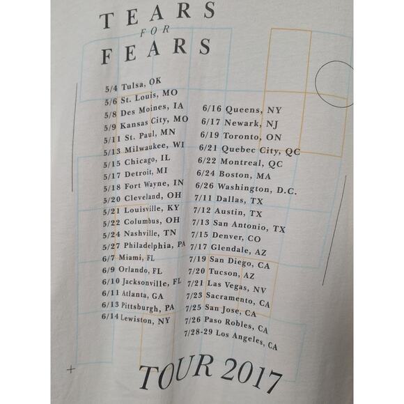 Tears For Fears 2017 Shout Tour T-Shirt Mens Sz. Small – Band Graphic Tee - Picture 3 of 5